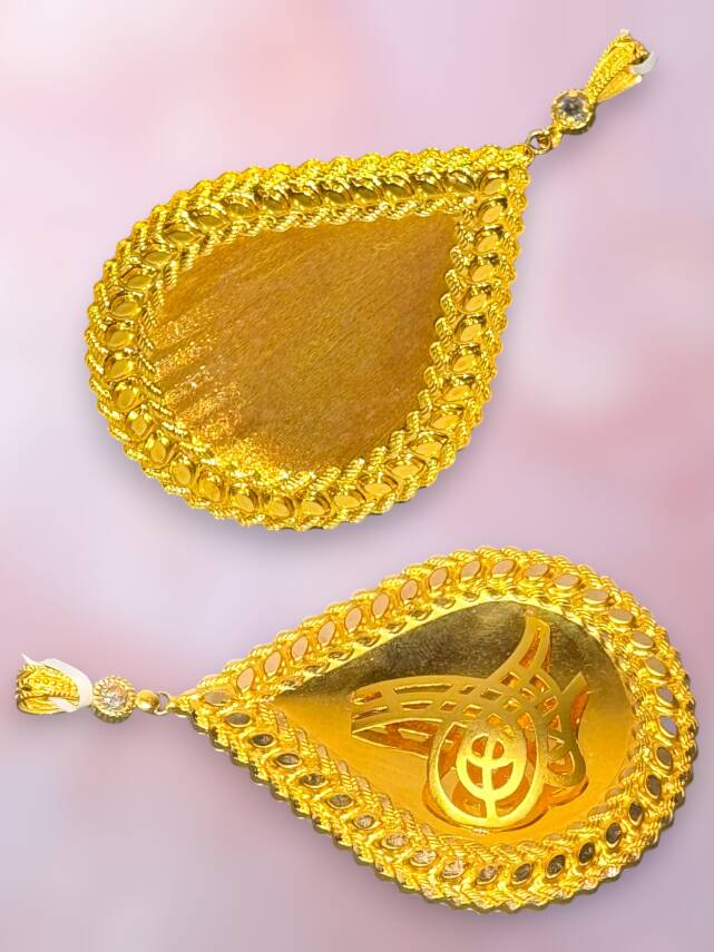 14 Ayar Damla Tuğra Kolye Ucu - 2