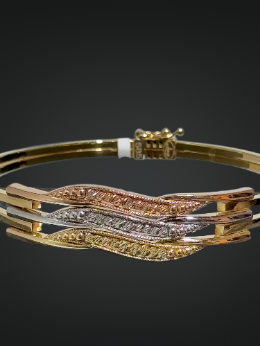 14 Ayar Dorika Toplu Altın Kaburga Kelepçe - 3