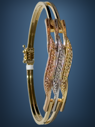 14 Ayar Dorika Toplu Altın Kaburga Kelepçe - 4