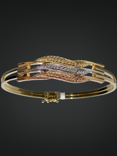 14 Ayar Dorika Toplu Altın Kaburga Kelepçe - 5