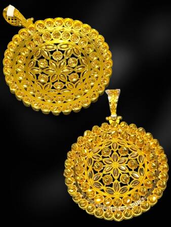 14 Ayar Dorikalı Kolye Ucu - 2