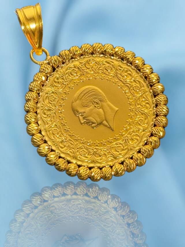 14 Ayar Dorikalı Yarım Altın Kolye Ucu - 2