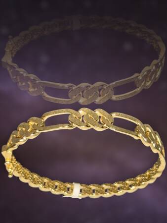 14 Ayar Figaro Kelepçe - 