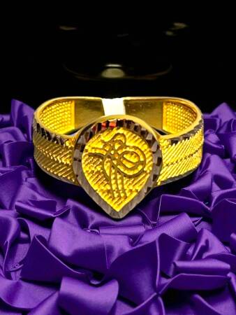 14 Ayar Hasır Tuğra Altın Yüzük - 2