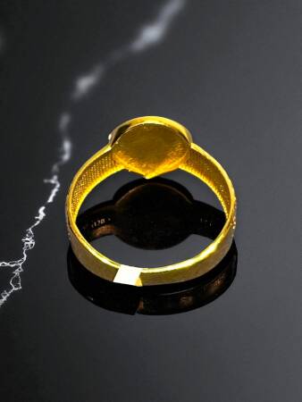 14 Ayar Hasır Tuğra Altın Yüzük - 7