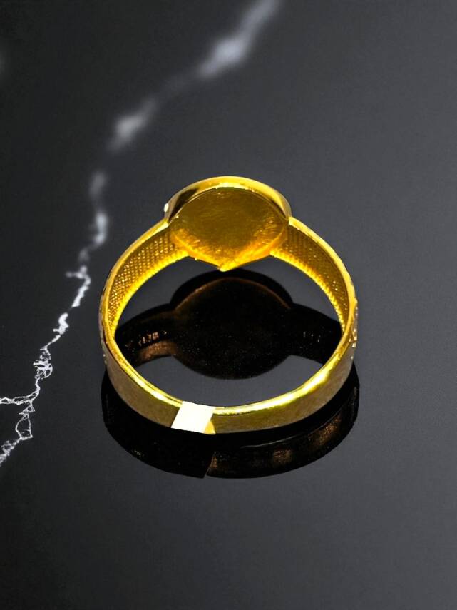 14 Ayar Hasır Tuğra Altın Yüzük - 7