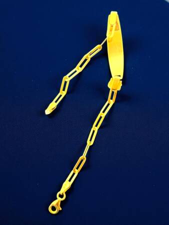 14 Ayar Hello Kitty Figürlü Altın Plaka Çocuk Künyesi - 6