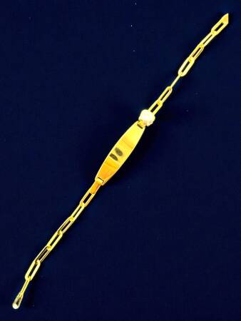 14 Ayar Hello Kitty Figürlü Altın Plaka Çocuk Künyesi - 4