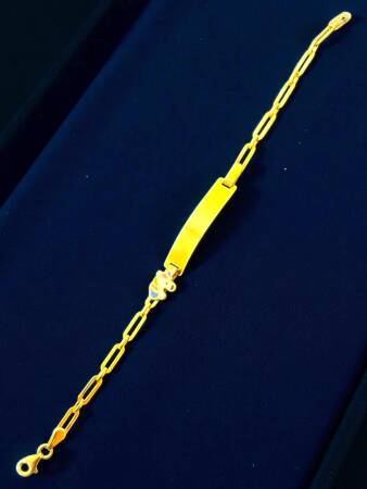 14 Ayar Unicorn Figürlü Altın Plaka Çocuk Künyesi - 