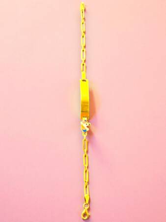 14 Ayar Unicorn Figürlü Altın Plaka Çocuk Künyesi - 4