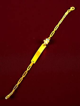 14 Ayar Unicorn Figürlü Altın Plaka Çocuk Künyesi - 9