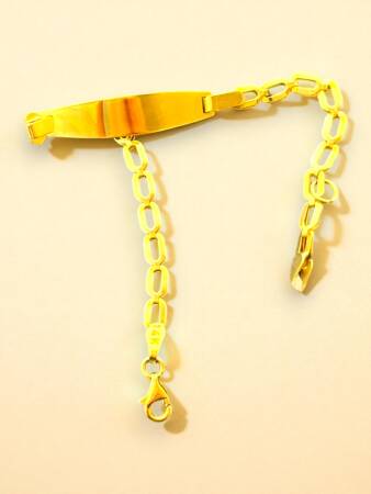 14 Ayar Kelebek Figürlü Altın Plaka Çocuk Künyesi - 4