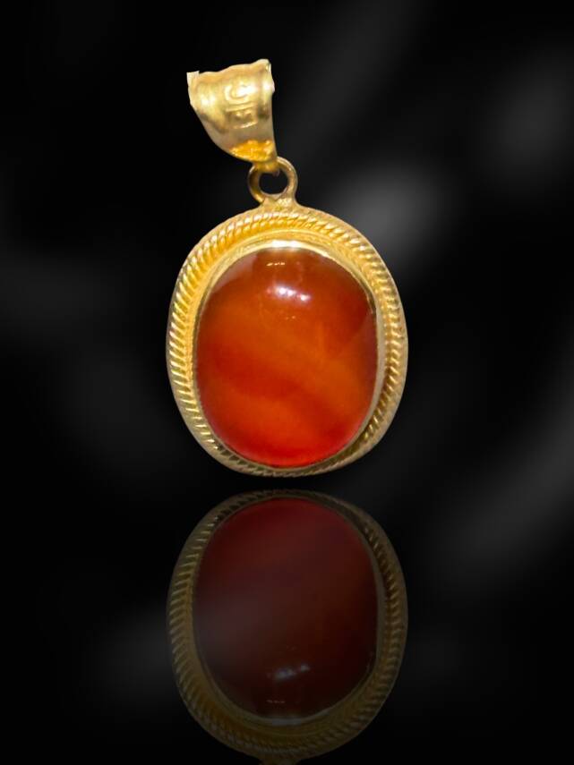 14 Ayar Akik Kolye Ucu - 1