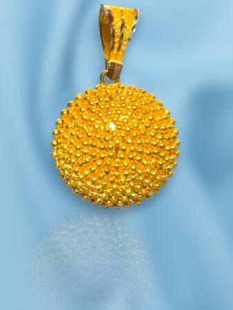 14 Ayar Parmak İzi Kolye Ucu - 