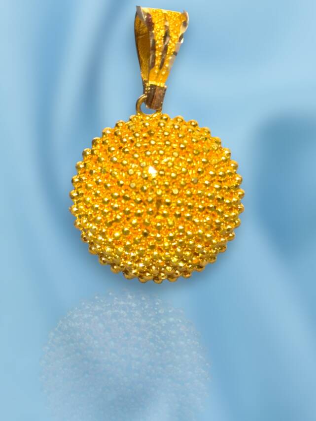 14 Ayar Parmak İzi Kolye Ucu - 1