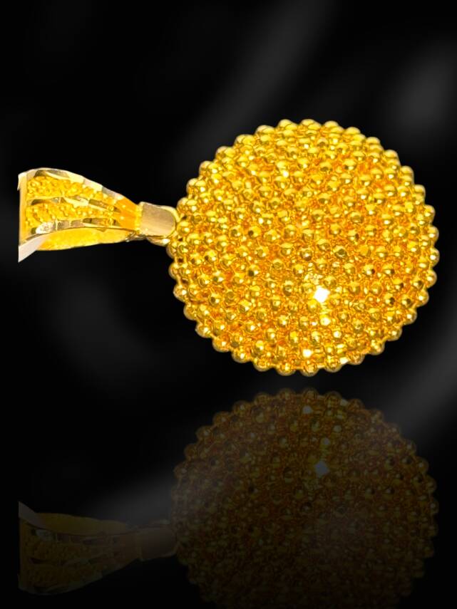 14 Ayar Parmak İzi Kolye Ucu - 2