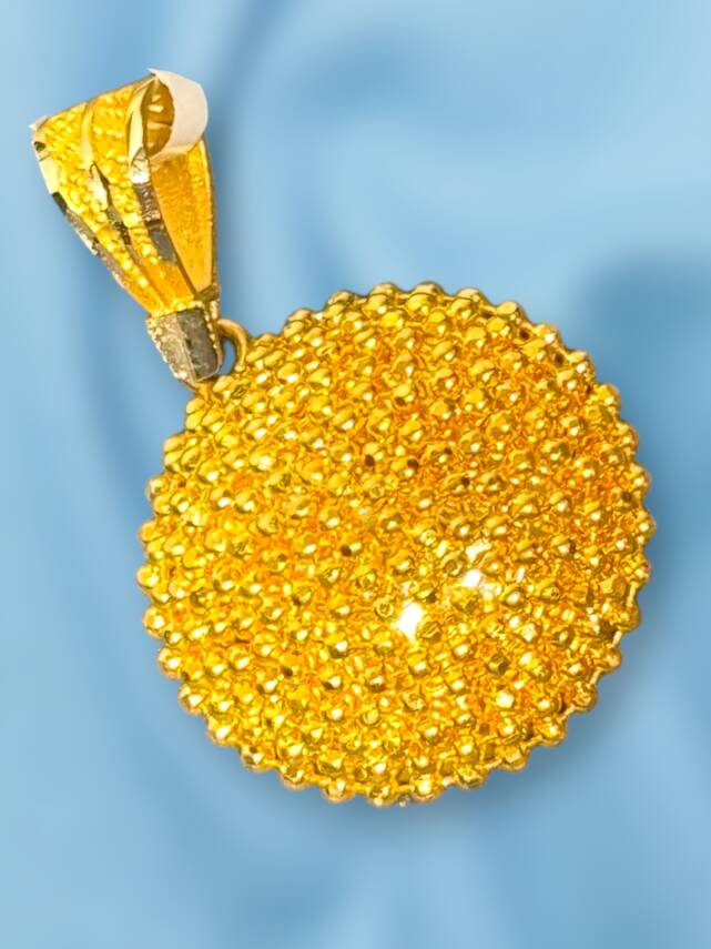 14 Ayar Parmak İzi Kolye Ucu - 3