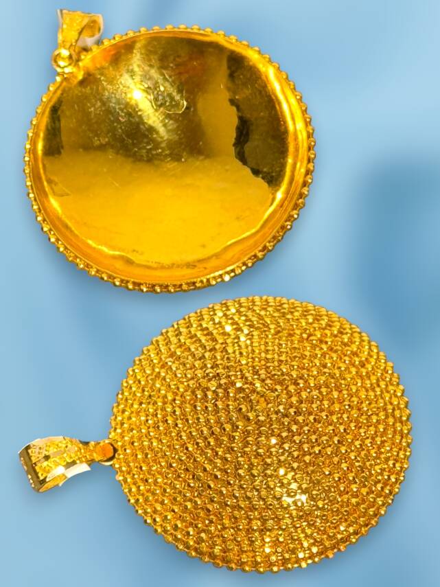 14 Ayar Parmak İzi Kolye Ucu - 2