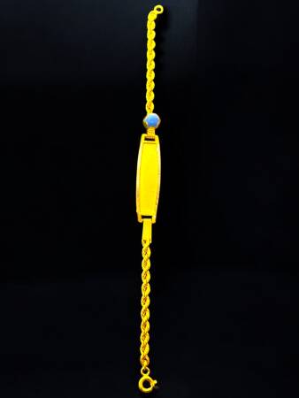 14 Ayar Plaka Altın Çocuk Künyesi - 2