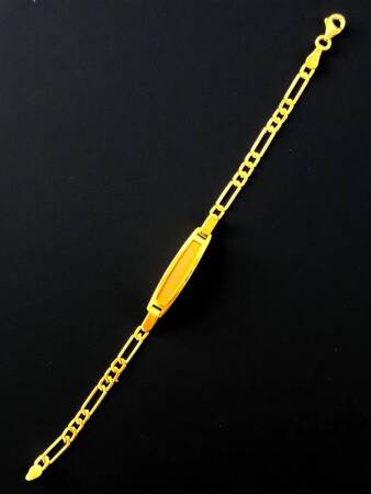 14 Ayar Plakalı Altın Çocuk Künyesi - 3
