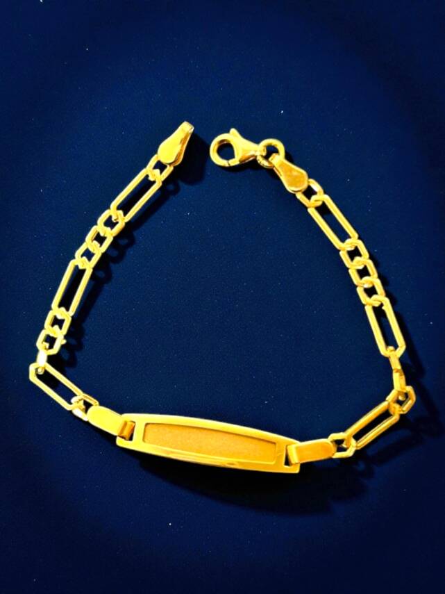 14 Ayar Plakalı Altın Çocuk Künyesi - 6