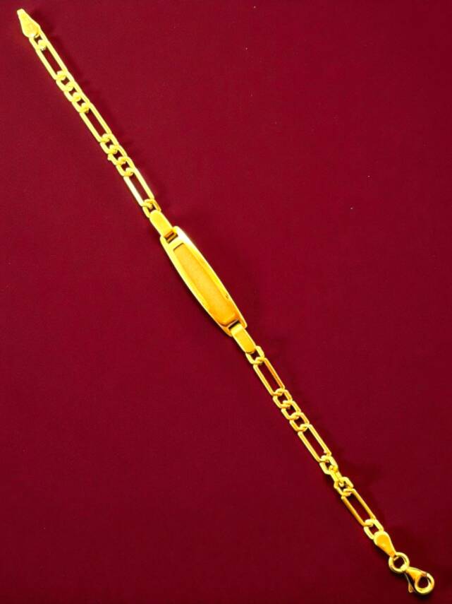 14 Ayar Plakalı Altın Çocuk Künyesi - 5