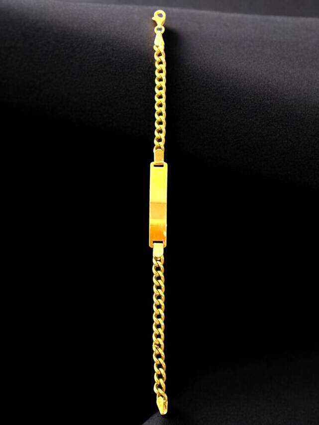 14 Ayar Plakalı Altın Çocuk Künyesi - 3