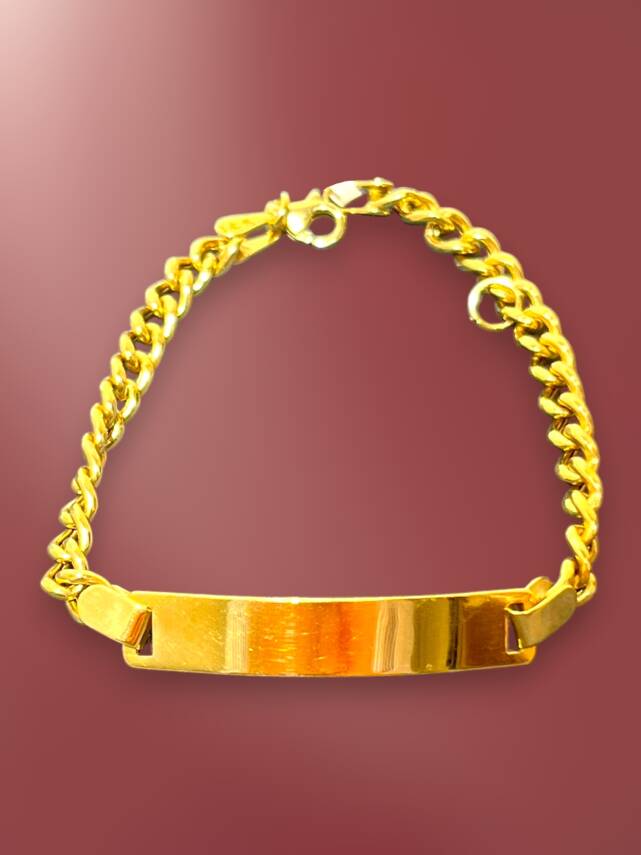 14 Ayar Plakalı Altın Çocuk Künyesi - 2