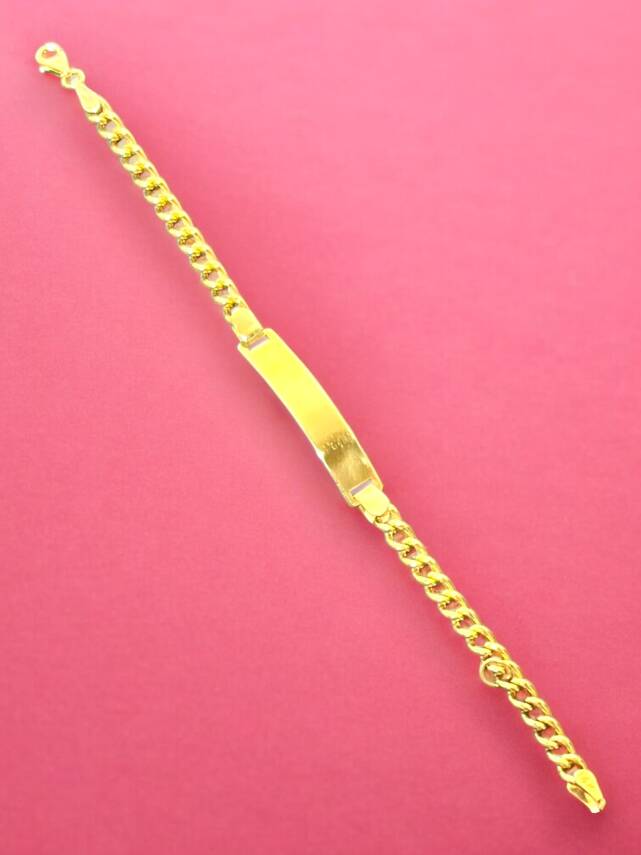 14 Ayar Plakalı Altın Çocuk Künyesi - 7