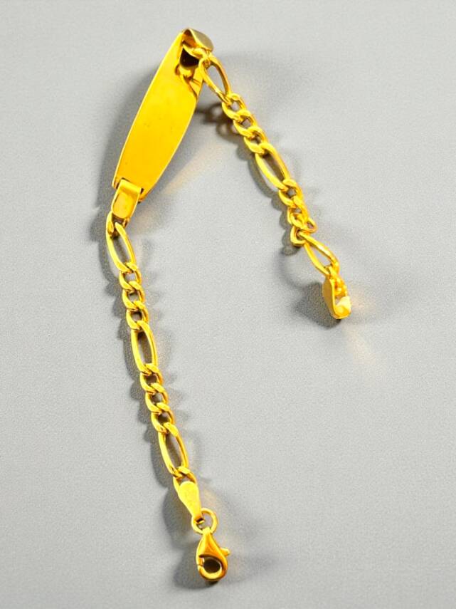 14 Ayar Plakalı Altın Çocuk Künyesi - 4