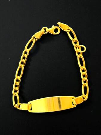 14 Ayar Plakalı Altın Çocuk Künyesi - 6