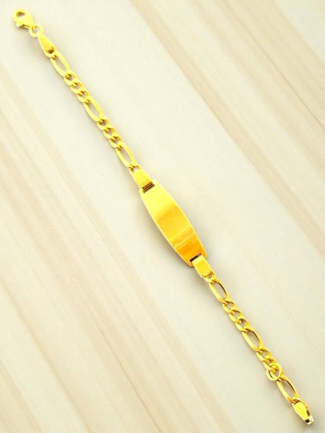 14 Ayar Plakalı Altın Çocuk Künyesi - 5