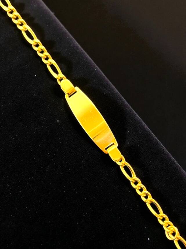 14 Ayar Plakalı Altın Çocuk Künyesi - 1