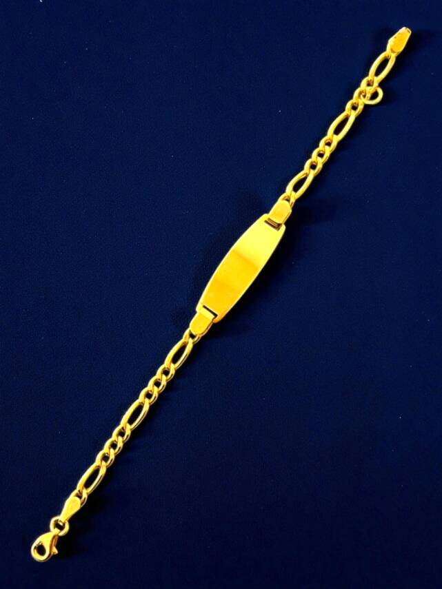 14 Ayar Plakalı Altın Çocuk Künyesi - 3