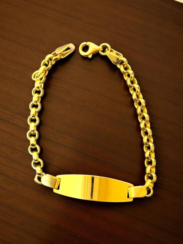 14 Ayar Plakalı Altın Çocuk Künyesi - 2