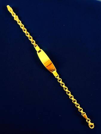 14 Ayar Plakalı Altın Çocuk Künyesi - 5