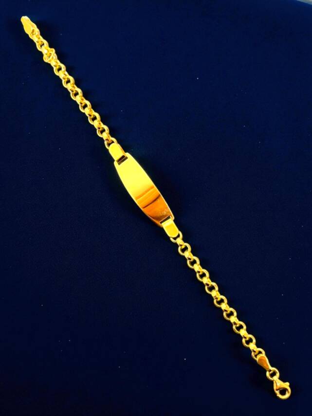 14 Ayar Plakalı Altın Çocuk Künyesi - 5