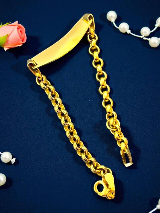 14 Ayar Plakalı Altın Çocuk Künyesi - 7