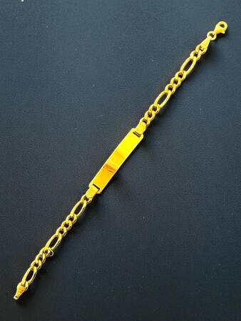 14 Ayar Plakalı Altın Çocuk Künyesi - 3