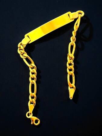 14 Ayar Plakalı Altın Çocuk Künyesi - 4