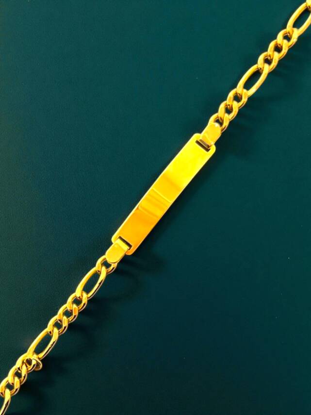 14 Ayar Plakalı Altın Çocuk Künyesi - 6