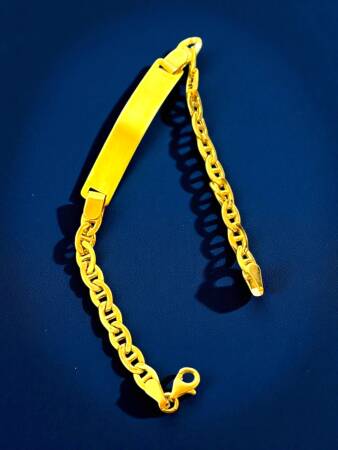 14 Ayar Plakalı Altın Çocuk Künyesi - 4