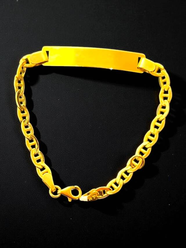 14 Ayar Plakalı Altın Çocuk Künyesi - 6