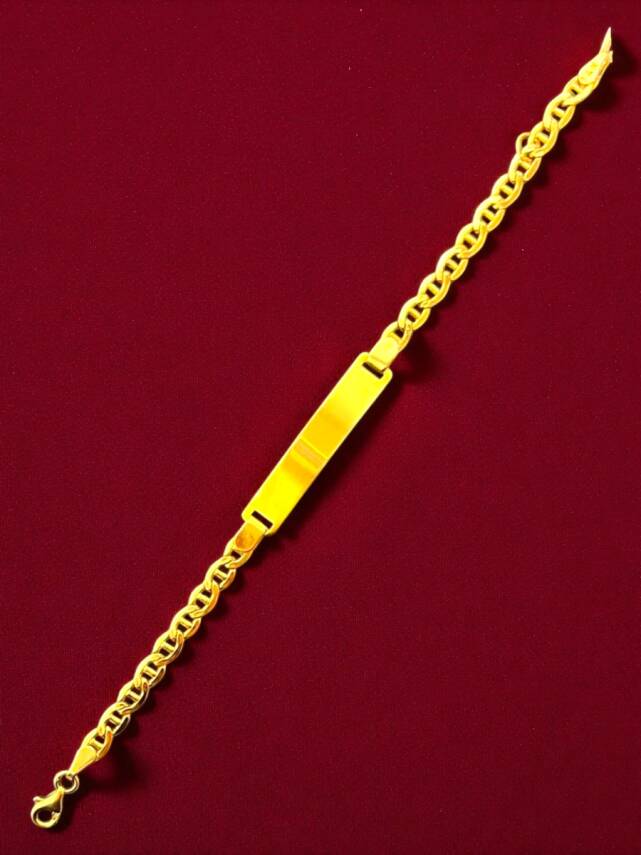 14 Ayar Plakalı Altın Çocuk Künyesi - 5