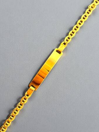 14 Ayar Plakalı Altın Çocuk Künyesi - 