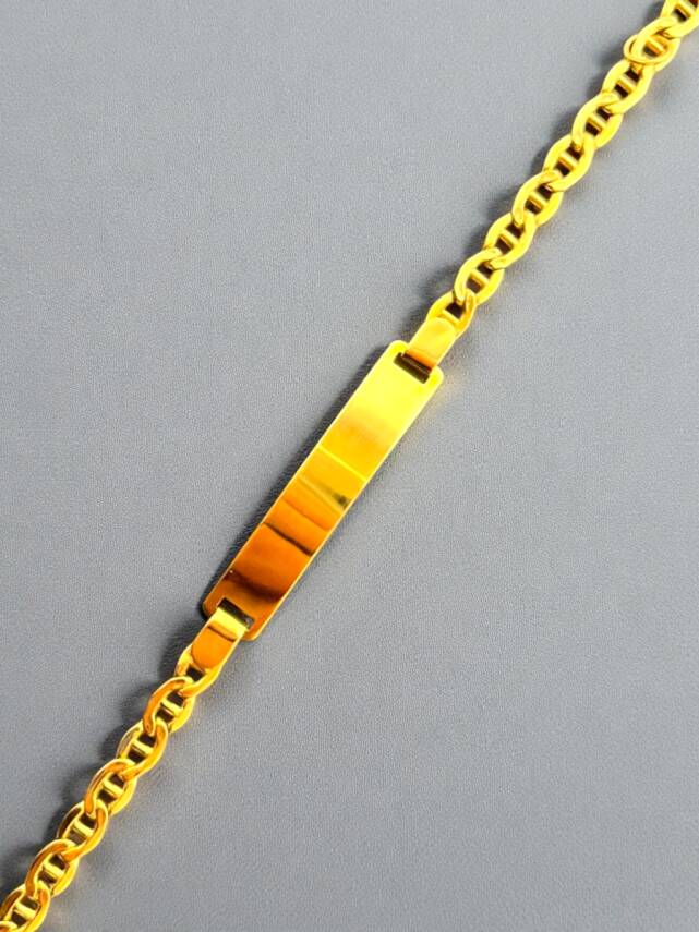 14 Ayar Plakalı Altın Çocuk Künyesi - 1