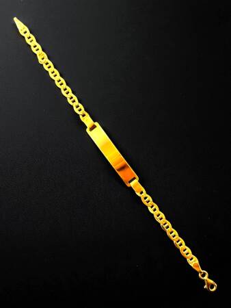 14 Ayar Plakalı Altın Çocuk Künyesi - 3