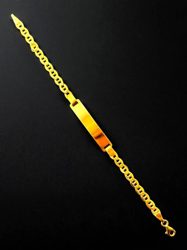 14 Ayar Plakalı Altın Çocuk Künyesi - 3