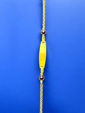 14 Ayar Plakalı Altın Çocuk Künyesi - 6