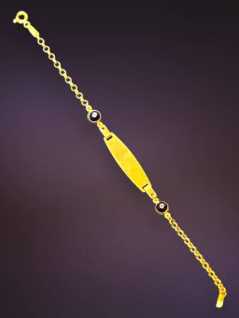 14 Ayar Plakalı Altın Çocuk Künyesi - 8